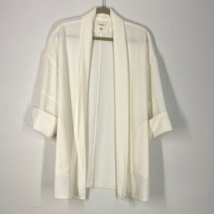 Wilfred by Aritzia Cream Open-Front Jacket